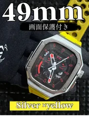 アップルウォッチラバー　バンド　ベルト　Apple Watch カバー　画面保護　ケース　49mm ウルトラ　ultra カスタム　メタル　112