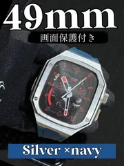 アップルウォッチラバー　バンド　ベルト　Apple Watch カバー　画面保護　ケース　49mm ウルトラ　ultra カスタム　メタル　115