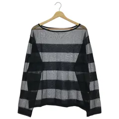 N,JAM ★★ ① 24080240104020 シースルーボーダートップス レディース ブラック FREE