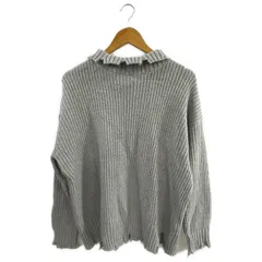 JEANASIS (ジーナシス) ▲ ③ JS062805TP クラッシュハイネックプルオーバー レディース グレー FREE