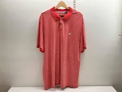 CHAPS チャップス Ralph Lauren ラルフローレン メンズ 半袖ポロシャツ XXLサイズ レッド×ホワイト ボーダー柄 