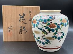 九谷焼花瓶 創正窯 金彩花鳥図柄 - メルカリ