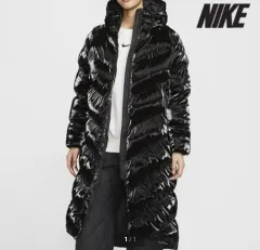 NIKE ナイキ 光沢 ロングダウンジャケット FV7828-010/ 55 66 可能