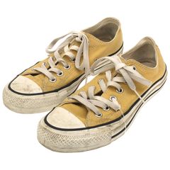 CONVERSE (コンバース) ■ ⑤ 1SC055 ALL STAR WASHED CANVAS OX レディース イエロー US 4.5 (23.5cm)