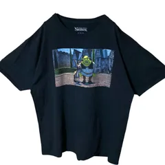 XL シュレック キャラクター 映画 プリント オーバーサイズ ブラック 黒 Tシャツ メンズ レディース ユニセックス 古着 半袖