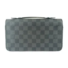 超美品 LOUIS VUITTON ルイ ヴィトン 長財布 ジッピー XL N41503 ブラック グレー シルバー金具 ダミエ・グラフィット キャンバス レザー メンズ ラウンドファスナー セカンドバッグ