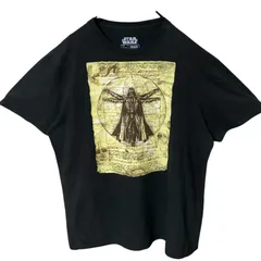 L スターウォーズ 映画 ビッグプリント キャラクター ダースベーダー ブラック 黒 Tシャツ メンズ レディース ユニセックス 古着 半袖