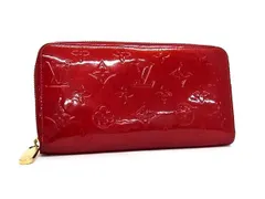 LOUIS VUITTON ルイヴィトン 財布 ジッピーウォレット M91981 ポムダムール(レッド系) モノグラムヴェルニ レディース ラウンドファスナー 長財布 ゴールド金具