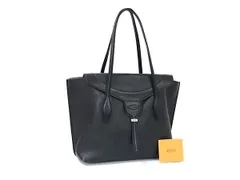超美品 TOD'S トッズ トートバッグ New Joy ニュー ジョイ トート - ブラック シルバー金具 レザー レディース ショルダーバッグ