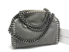 美品 STELLA McCARTNEY ステラ マッカートニー ショルダーバッグ ファラベラ ミニ ショルダー バッグ 700227 W9132 グレー シルバー金具 エコレザー レディース 2WAY