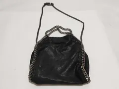 美品 Stella McCartney ステラマッカートニー ハンドバッグ ファラベラ ミニ トートバッグ 371223 ブラック シルバー金具 フェイクレザー レディース 2WAY ショルダーバッグ 