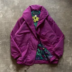80年代 80s FILA Magic Line フィラ マジックライン リバーシブル ナイロン フリースジャケット ピンク 総柄