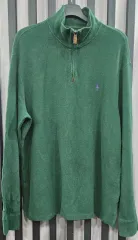 (正規品)POLO RALPH LAUREN ポロラルフローレン グリーン ハーフジップアップ 長袖Tシャツ XL