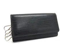 LOUIS VUITTON ルイヴィトン キーケース ミュルティクレ4 M63822 ブラック エピ ユニセックス シルバー金具 美品