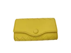 BOTTEGA VENETA ボッテガヴェネタ キーケース イントレチャート 120742 イエロー系 レザー ユニセックス 5連 ゴールド金具 新古未使用展示品