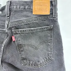 LEVI'S PREMIUM MIDDY ANKLE BOOTCUT ブラックデニムパンツ ダメージ加工 サイズ27 BIG E 07122810 02