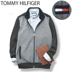 トミーヒルフィガー ゴルフ 中綿 キルティング ニット ジャケット LL グレー