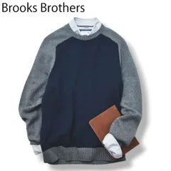 【上質】ブルックスブラザーズ レッドフリース ラグラン ニット セーター M 紺