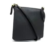 COACH コーチ ショルダーバッグ ポシェット 9821 ブラック レザー ユニセックス オールドコーチ ゴールド金具 美品