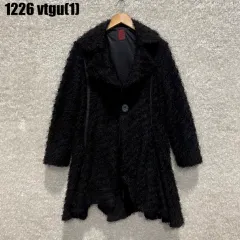 ブラック ファー コート ヴィンテージ スタイル s