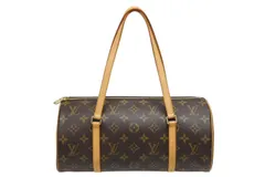 極美品 LOUIS VUITTON ルイヴィトン パピヨン30 ハンドバッグ M51385 筒型 モノグラムキャンバス ブラウン 中古 4b010972