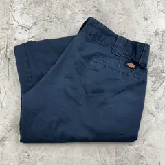 Dickies　ディッキーズ　ボトムス　ワークパンツ　Slim Straight　古着　ネイビー　紺　W37 L30