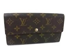 LOUIS VUITTON ルイヴィトン 財布 モノグラム ポルトフォイユサラ M61734 ブラウン PVC×レザー レディース ニつ折り長財布