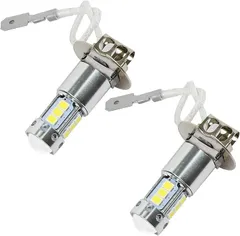 Jetsetmoto 互換品 H3/H3a 高輝度LEDバルブ 2個セット 80W 16LED ホワイトフォグランプ 12V/24V兼用 トラック汎用 グランド/プロフィア/クオン/スーパーグレート/ギガ対応