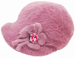 Lake Alster レイクアルスター 帽子 つば付き ニット帽 レディース 秋 冬 おしゃれ 50代 大きめ ハット クロッシェ クロシェ パープル