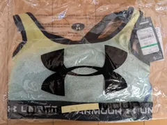 UNDER ARMOUR  UAクロスバックブラ❣　ミッドプリント（ランダム模様）　柄が1点もの❢　サイズ：LG