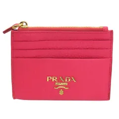 【中古】PRADA プラダ 1MC026 カードケース フラグメントケース ピンク サフィアーノ レザー コインケース レディース 人気モデル A2505145 【無料ギフトラッピング承ります】