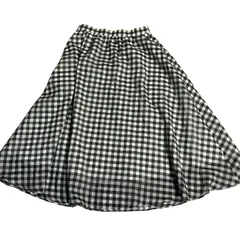 C411 Rene ルネ スカート フレア ロング ギンガム チェック 千鳥 レディース 36