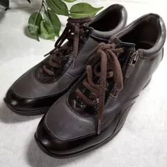 【良品】BeauFort/ビューフォート/スタイリッシュコンフォートスニーカー/サイドジップ/茶色/ブラウン/22.0cm