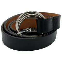 ー ▲ ⑤ レザーベルト レディース ブラック ー