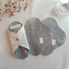 【カイロライナー】無添加コットンフランネル グレーカラフル柄 17cm2層 3枚