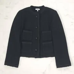 DRESSTERIOR　ドレステリア　クルーネックツィードジャケット　黒　40　L