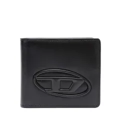 25AWモデル ディーゼル DIESEL 二つ折り財布 HOLI-D-BI-FOLD-COIN-S-3D【ブラック】 X10123 PR818 T8013/【2025-26AW】m-wallet