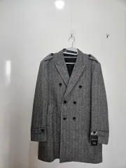 新品) メンズ BONMAX ヘリンボーン ウールコート 105