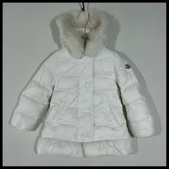 モンクレール　MONCLER　ホワイト　白　キッズ　ダウンコート　ダウンジャケット　ファー