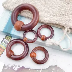 290：ボディピアス CBR キャプティブビーズリング リングピアス 木 大きいサイズ 4mm 5ｍｍ 6ｍｍ 8ｍｍ 10ｍｍ