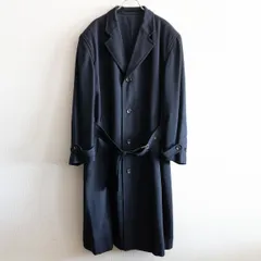 【90年代/田中オム】COMME des GARCONS HOMME 【90s ベルト付きロングコート】 M ウール ギャバジン コムデギャルソンオム 25120651