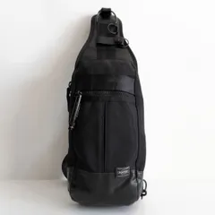 【美品】PORTER 【HEAT ヒート スリングショルダーバッグ】 ポーター ブラック ボディバッグ 25120704