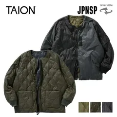 【最大P19倍!!30日は5と0のつく日!!タイオン ジャケット TAION ジャパンスペシャル リバーシブル MA-1 ダウンジャケット メンズ レディース ユニセックス JK02JS REVERSIBLE MA-1 TYPE INNER JK ブラック オ
