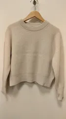 M2[未使用品]　UNTITLED　アンタイトル　トップス　ニット　アイボリー　羊毛　カシミヤ　XSサイズ　定価￥20,900
