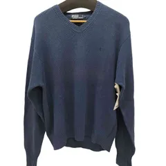 ポロバイラルフローレン Polo by RALPH LAUREN リネンコットン Vネックニット メンズ import：L 