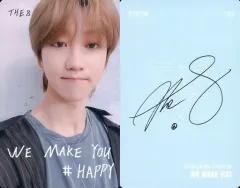 【中古】コレクションカード(男性) SEVENTEEN/THE8(ディエイト)/「#HAPPY」・裏面水色/CD「JAPAN 1ST MINI ALBUM WE MAKE YOU」(初回限定盤B)特典フォトカード