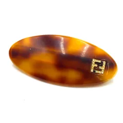 FENDI フェンディ　バレッタ　髪留め　ヘアクリップ　ヘアアクセサリー　べっ甲　柄