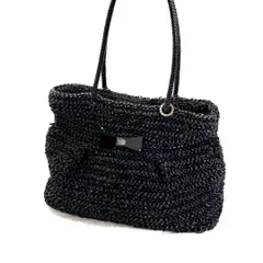 美品★ANTEPRIMA アンテプリマ リボンモチーフハンドバッグ ブラック ワイヤーバッグ パーティーバッグ