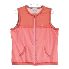 サイズ：42 LANVIN SPORT ランバン スポール  ニット切替 ジップベスト  オレンジ系 [240101586340] ゴルフウェア レディース ストスト