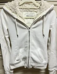 アバクロンビー スリムフィット シープスキン 起毛 フードジップアップ XS